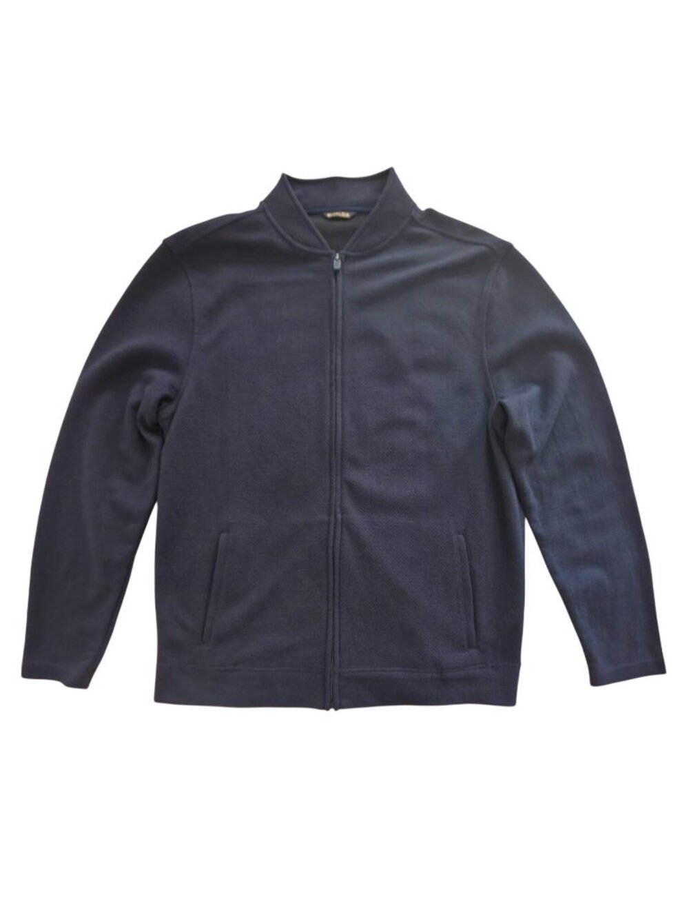 Massimo Dutti Full-Zip Navy-Blue Lightweight Short Jacket Men's Sz L